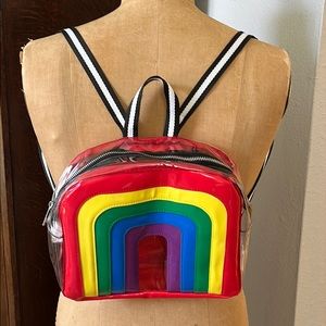 Target Vinyl Rainbow Mini Back Pack, NWOT